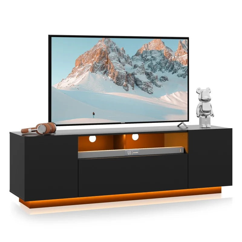 Modern TV entertainment center for 65-inch TVs with ample storage