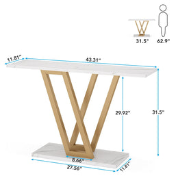 Tribesigns 43 Inch Console Table Industrial Entryway Hallway Table Living Room Furniture