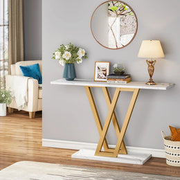 Tribesigns 43 Inch Console Table Industrial Entryway Hallway Table Living Room Furniture